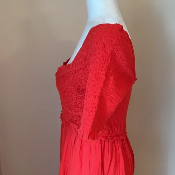 Free People Sunshine Season Midi Dress Red - Picture 8 of 16